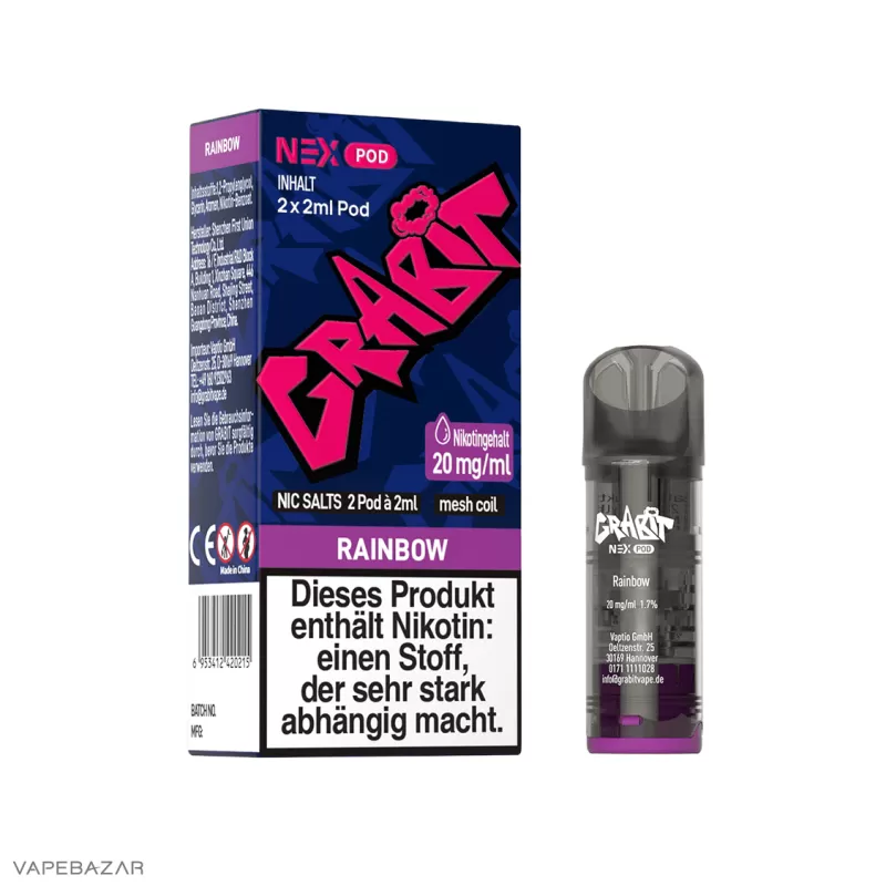Grabit Nex Pods – Rainbow (2er Pack) (ELFA Kompatibel) - Image 3