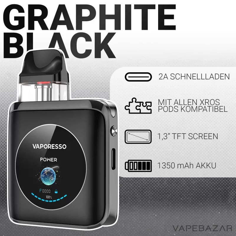 Vaporesso XROS 4 NANO – Graphite Black - Image 2