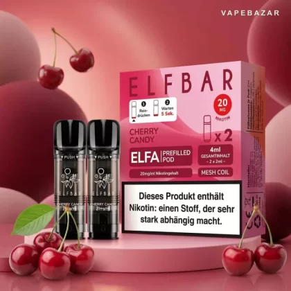 ELFBAR ELFA Pods Cherry Candy 20mg – 2er Pack
