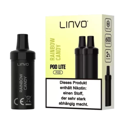 Linvo Pod Lite Cartridge – Rainbow Candy Prefilled Liquid – 2er Pack