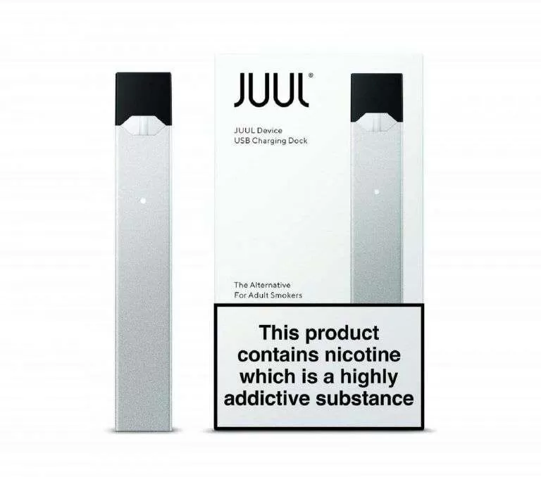Juul – Rechargeable Pod Device with USB Charger (Silver)
