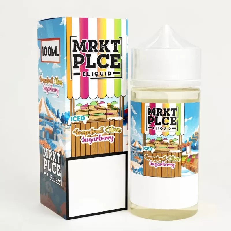 ICED Grapefruit Citrus Sugarberry – MRKT PLCE – 100mL Vape
