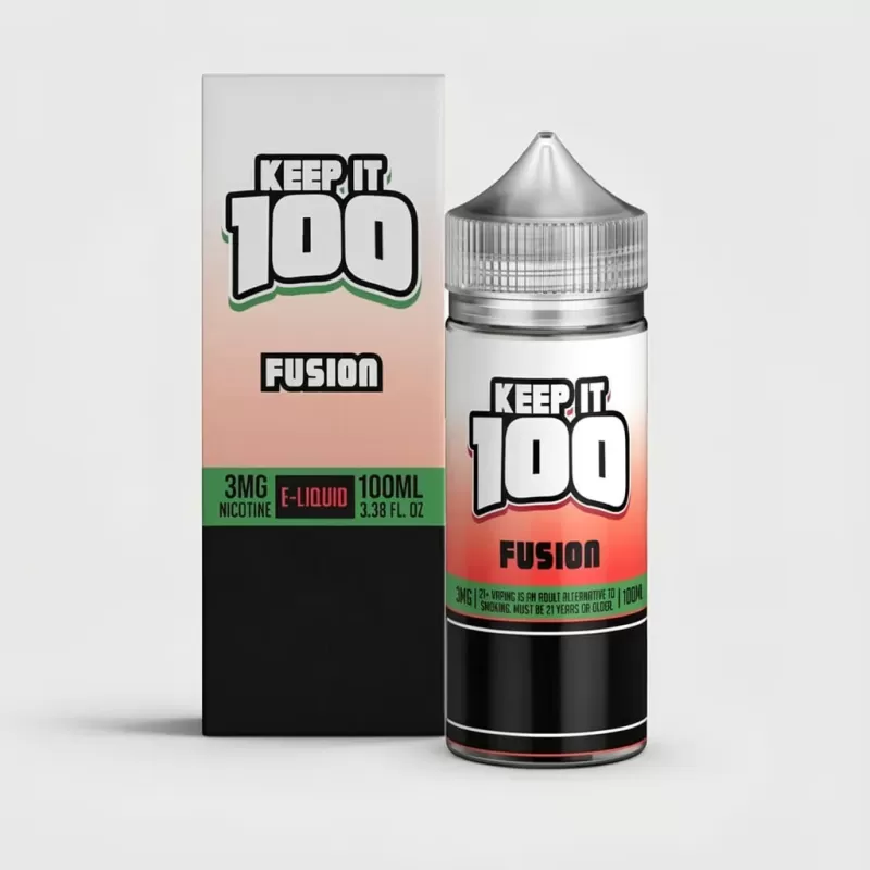 Fusion – Keep It 100 – 100mL Strawberry Kiwi Vape Juice 3mg