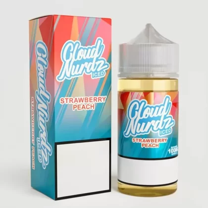 ICED Strawberry Peach – Cloud Nurdz – 100mL Made in USA Vape