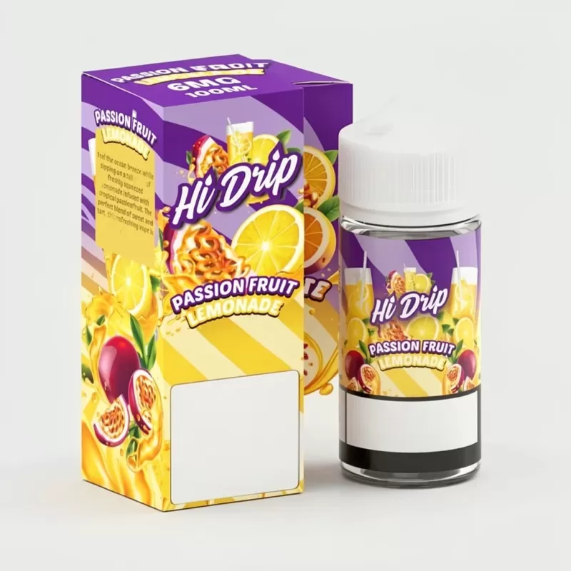 Passion Fruit Lemonade Hi Drip 100mL Vape Juice Made in USA - Image 2