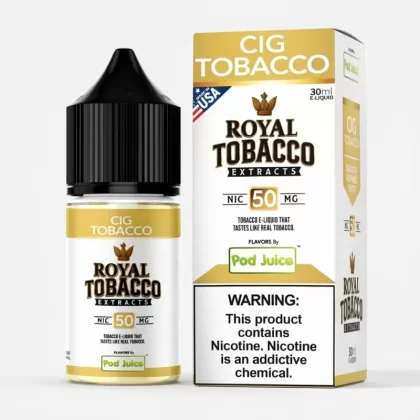 Cig Tobacco Salt 30mL Pod Juice x Royal 50/50 Vape Juice