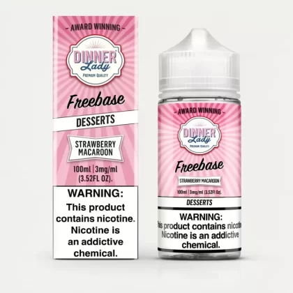 Strawberry Macaroon – Dinner Lady – 100mL 70VG E-Liquid