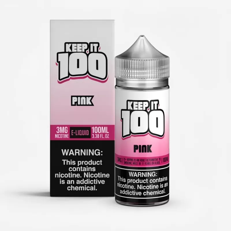 Pink – Keep It 100 – 100mL 70% VG Strawberry Taffy