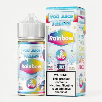 Rainbow Freeze 100mL Vape Juice by Pod Juice