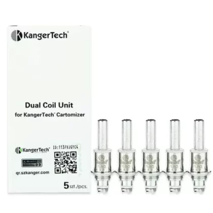 Genuine KangerTech Kanger Dual Coil Unit 1.8Ω Replacement Coil Pack of