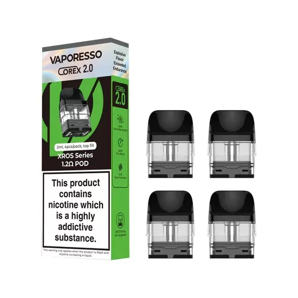 Vaporesso XROS Corex Pods 2.0 (4 Pack) – 1.2Ω Refillable Vape Pods