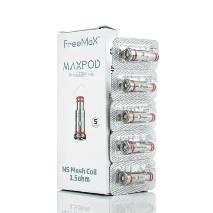 FREEMAX MAXPOD COILS, MAX POD Replacement, 1.0Ω 1.5Ω Mesh (5pks)