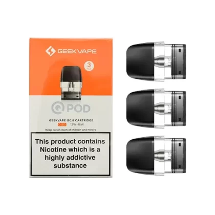 GEEKVAPE Q PODS 0.8Ω Cartridges, 3 Pack, 12-18W 2.0ml Sonder Q Wenax Q