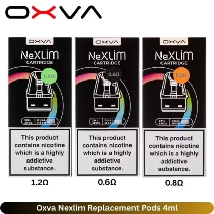 Oxva Nexlim Replacement Pods 4ml | Available 1.2Ω | 0.6Ω | 0.8Ω