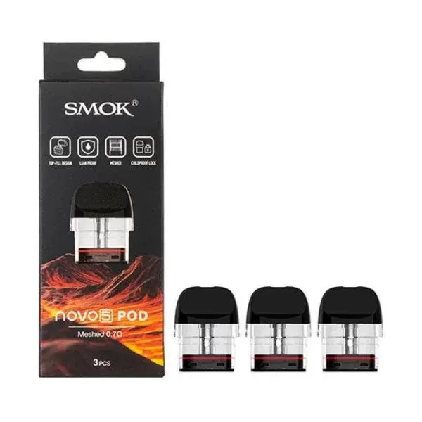 Smok Novo 5 0.7Ω Replacement Pods – Pack of 3