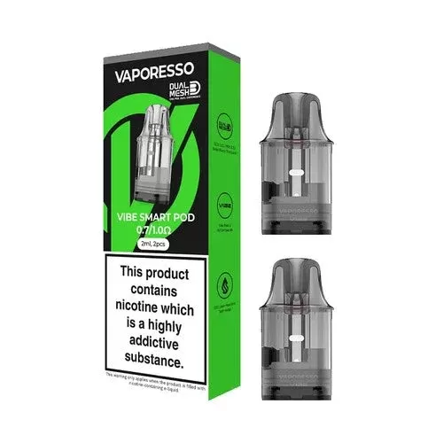 Vaporesso Vibe Smart Pods – Dual Mesh 2ML – 0.6Ω+0.8Ω / 0.7Ω+1.0Ω
