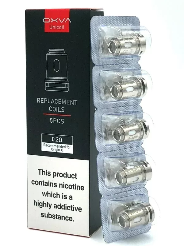 Oxva® Origin Unicoil Mesh Coils E-Cigarette Vape Atomizer 0.2Ω Pack of