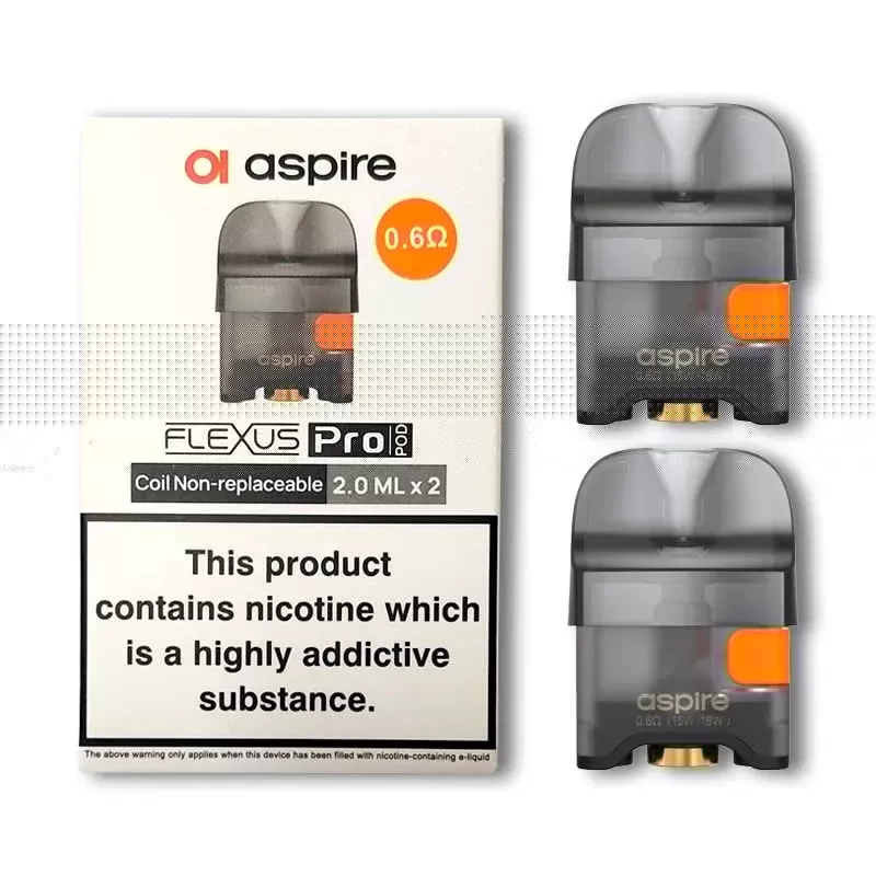 Aspire Flexus Pro Replacement Pods – 0.6Ω, 1.0Ω and Empty