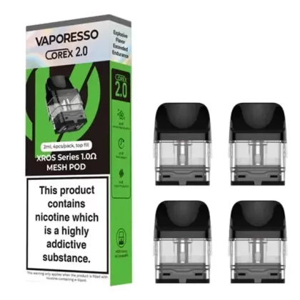 Vaporesso XROS Corex Pods 2.0 (4 Pack) – 1.0Ω Refillable Vape Pods
