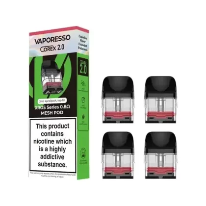 Vaporesso XROS Corex Pods 2.0 (4 Pack) – 0.8Ω Refillable Vape Pods