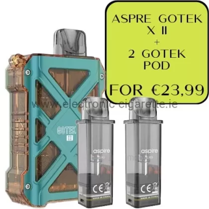 Aspire Gotek X II Vape Kit + 2 × Gotek Refillable Pods Bundle