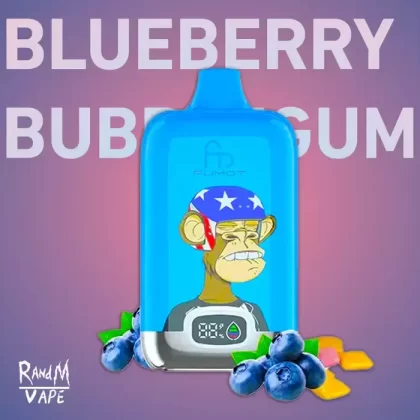 FUMOT Blueberry bubblegum RandM Tornado 12000 Vapes Digital Box