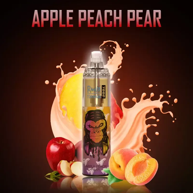FUMOT Apple Peach Pear Randm Tornado 7000 Puff Bar R and M Pack Of 10