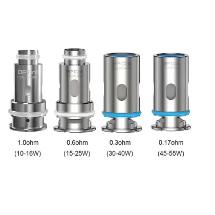 Aspire BP Coils for BP60 & BP80 1.0Ω, 0.17Ω, 0.3Ω & 0.6Ω Pack Of 5