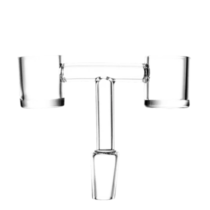 Double Barrel Dual Quartz Banger – 14.5mm Male