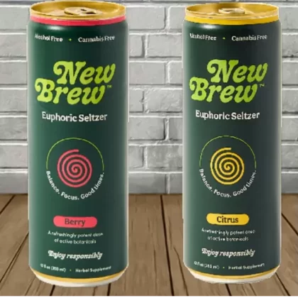 Brew Kratom + Kava Botanical Seltzer 12fl oz
