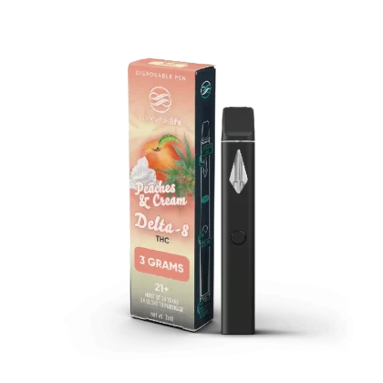 Cannabis Life Peaches n’ Cream Delta-8 Disposable Vape Pen – (3ml)