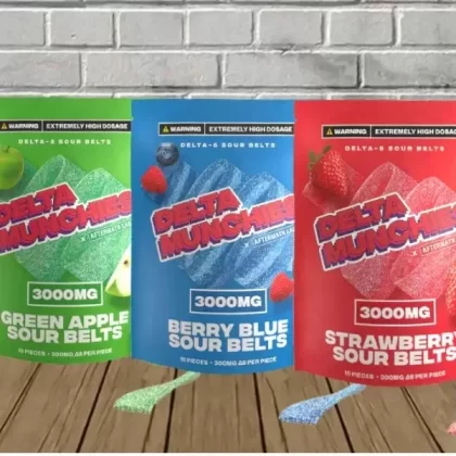 Delta Munchies Delta 8 Sour Belts 3000mg