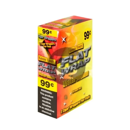 Good Times Watermelon Flat Wraps Pre Priced 25 Pouches of 2