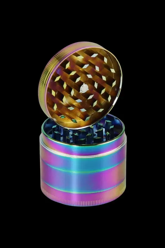 Medium 2.5″ Anodized Zinc Chameleon 4-Piece Grinder