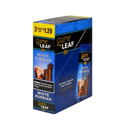 Game Leaf White Russian Cigarillos, 15 Pouches of 2