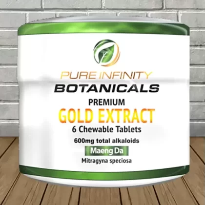 Pure Infinity Botanicals 45% Gold Extract Kratom Tablets 6ct