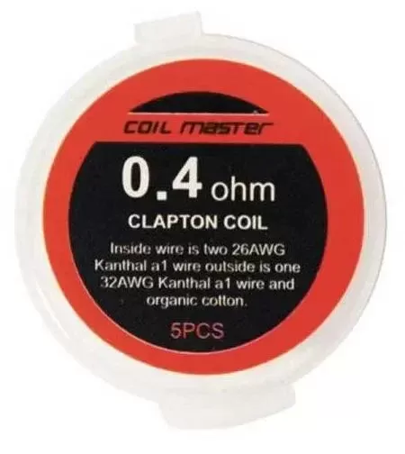 Coil Master Fused Clapton Coils 0.4 Ohm 5 Pack