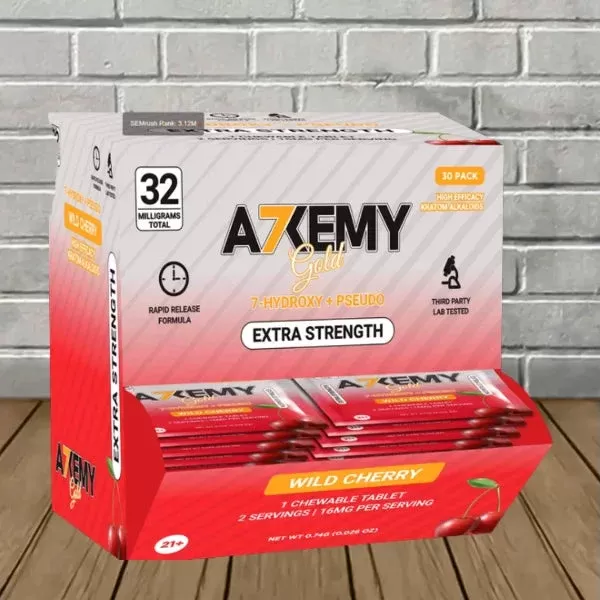 Alkemy Gold 7-Hydroxy + Pseudo Extra Strength Chewable Tablet 32mg