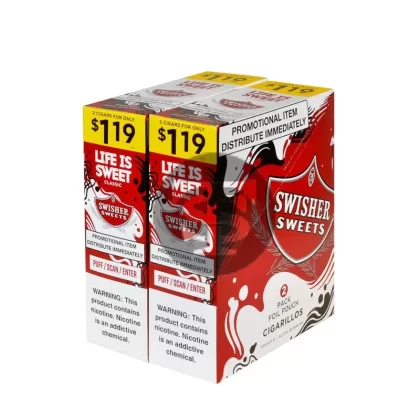 Swisher Sweets Cigarillos $1.19 Pre Priced 30 Packs of 2 Cigars