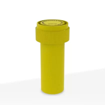 Child Resistant | Opaque Yellow Reversible Cap Vials