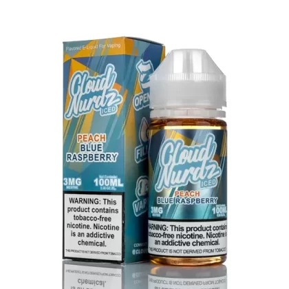 Cloud Nurdz E-Liquid Peach Blue Raspberry Iced 100ml (3mg)