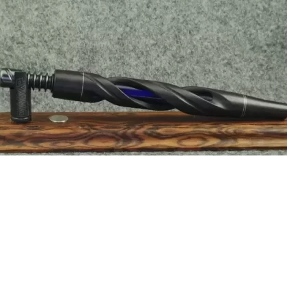 Full Open Twist in African Blackwood w/ Blue Glass and Aluminum