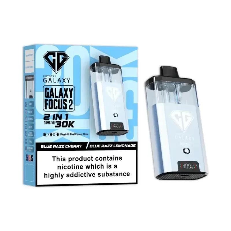 Crystal Galaxy 30K Focus 2 Prefilled Pod Kit Blue Razz Cherry/Blue