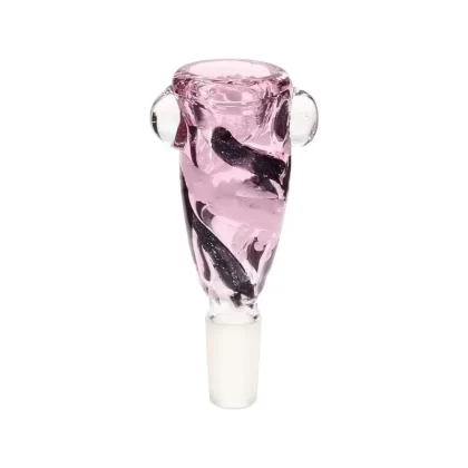 Bowl | Pink w/ Dichro Swirl Bowl | 14mm – Pink