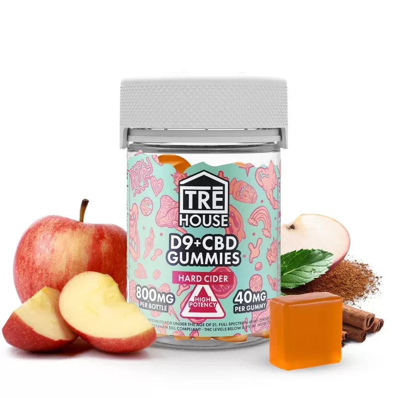 Hard Cider Delta 9 THC Gummies with CBD