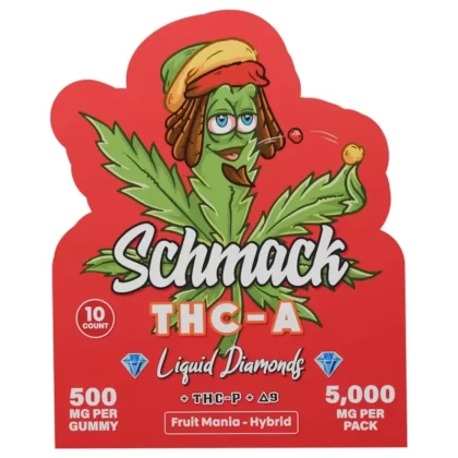 Schmack Liquid Diamonds THC-A Fruit Mania Gummies – 10ct