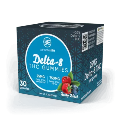 Cannabis Life BERRY BLAST DELTA-8 GUMMIES – (30CT) 750MG