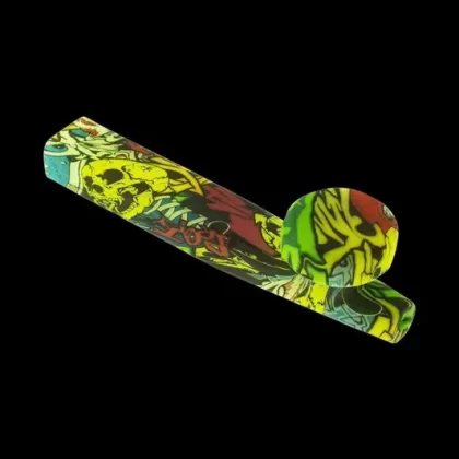 Silicone Hand Pipe with Metal Bowl & Cap