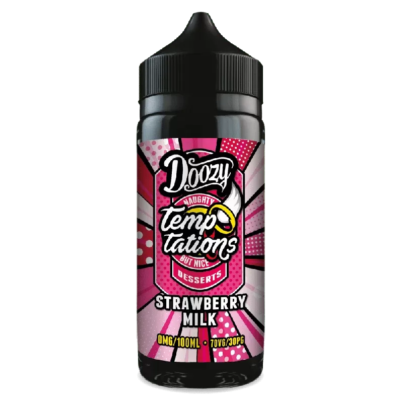 Doozy Temptations 100ml E-Liquid Shortfill Strawberry Milk