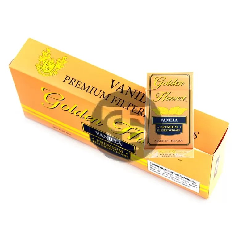 Golden Harvest Filtered Cigars Vanilla 10 Packs of 20